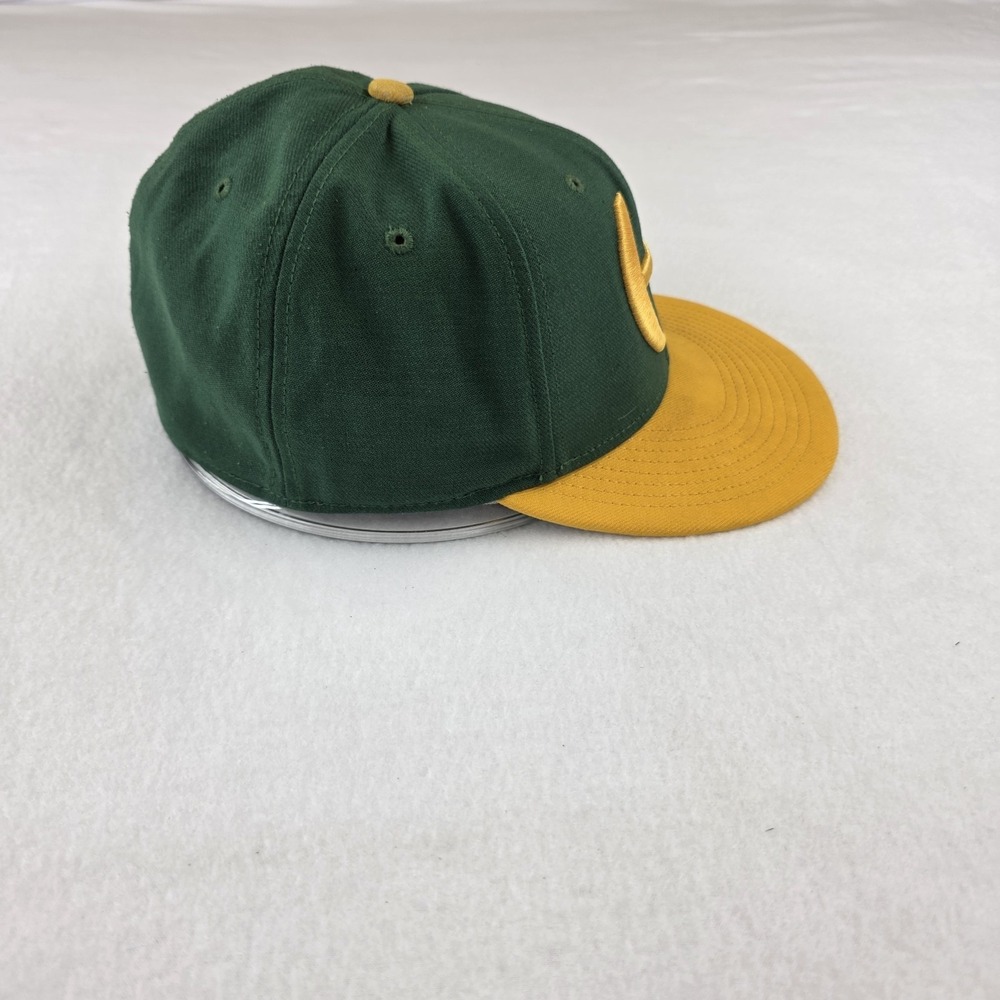 Nike True Fitted Baseball Hat Cap M/L Green Gold Hillsboro High School Burros - Picture 4 of 5